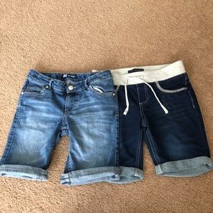 Two Pairs Girls Jean Shorts